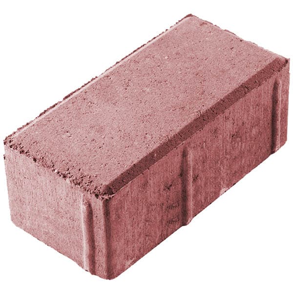 Тротуарная плитка 7П.6 Брусчатка, 200×100×60 мм, красный, фото 1